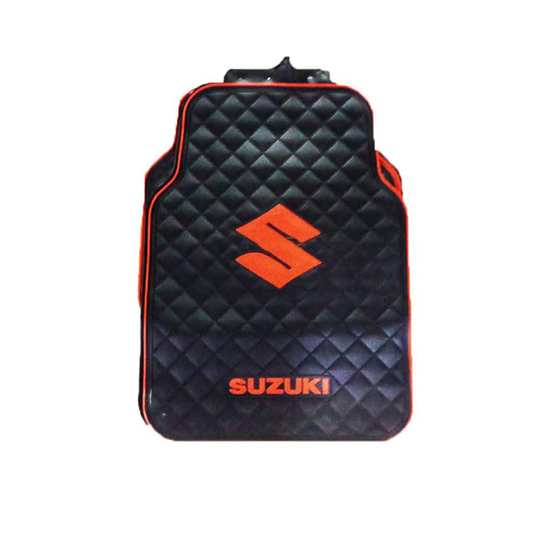 Car Floor Mat Silicone / Latex Material Universal Fitting Black/Red Suzuki 03 Pcs / Set Poly Bag Pack (China)