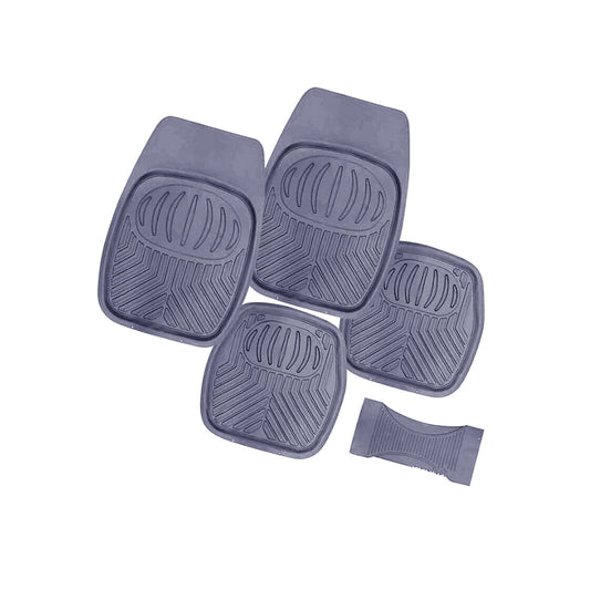 Car Floor Mat Pvc Material Universal Fitting   Grey Pvc 05 Pcs/Set Poly Bag Pack  Fy-513 (China)