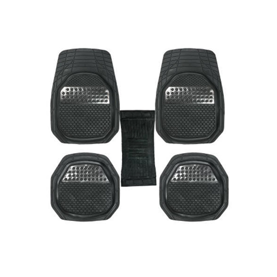 Car Floor Mat Pvc Material Universal Fitting   Black Pvc  05 Pcs/Set Poly Bag Pack  Fy-507 (China)