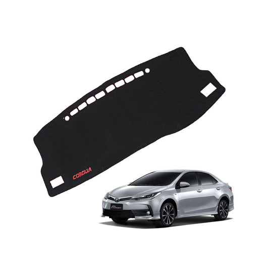 Dashboard Mat Carpet Type Toyota Corolla 2018 Black Black Border Poly Bag Pack  (China) Executive Quality