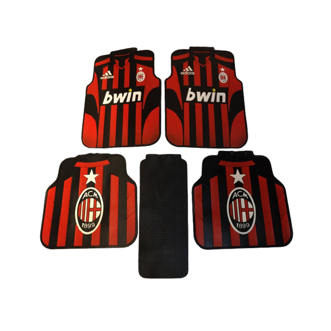 Car Floor Mat Silicone / Latex Material Universal Fitting Black/Red Adidas 05 Pcs/Set Poly Bag Pack (China)