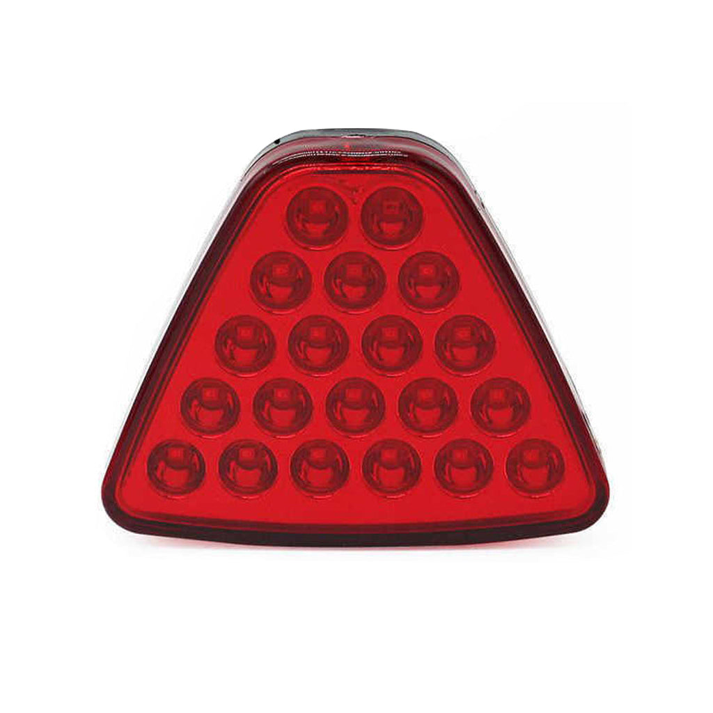 Car Third Brake Lamp Universal Fitting Under Rear Diffuser Fitting Triangle Shape Plastic Housing Black Housing Parking + Flashing Function Red Led Standard Quality Colour Box Pack 869 (China)