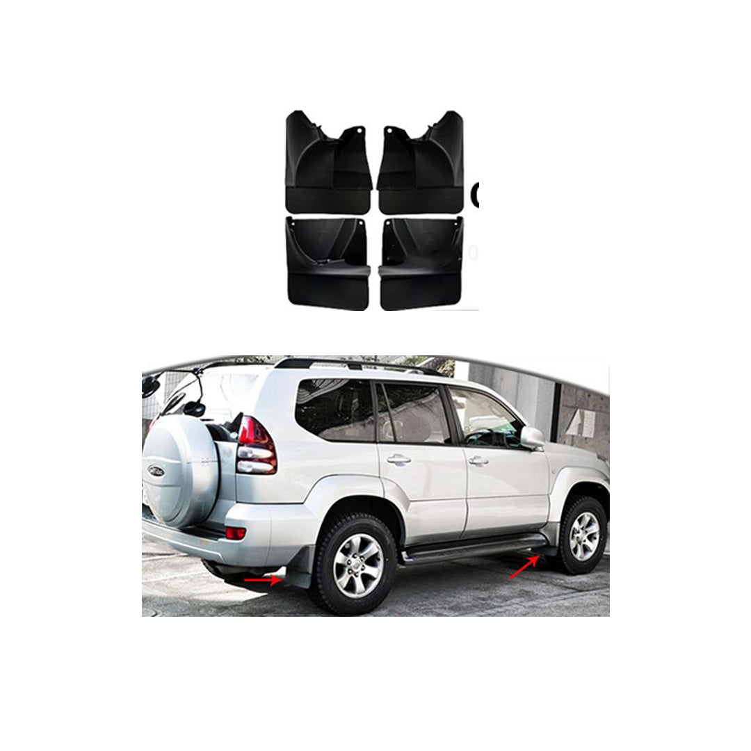 Car Mudflaps Toyota Prado Fj-120 2005 Black 04 Pcs/Set Poly Bag Pack  (China)