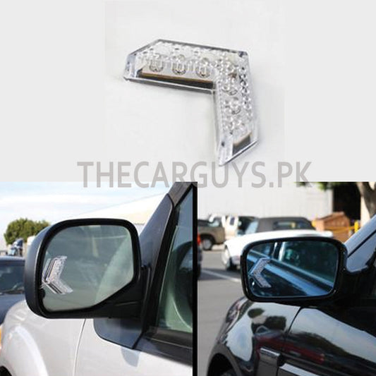 Car Exterior Led Door Mirror Led  Blue   Arrow Shape  02 Pcs/Set Blister Pack 02 Pcs/Pack (China)