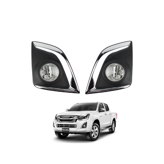 Car Fog Lamp Dlaa Oem Fitting Halogen Isuzu D-Max 4X4 2016-2021 Plastic Housing Glass Lens Clear Lens Black/Chrome Iz-923 (China)