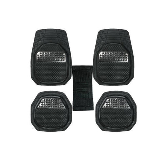 Car Floor Mat Pvc Material Universal Fitting  Standard Quality Black Pvc  05 Pcs/Set Poly Bag Pack  050