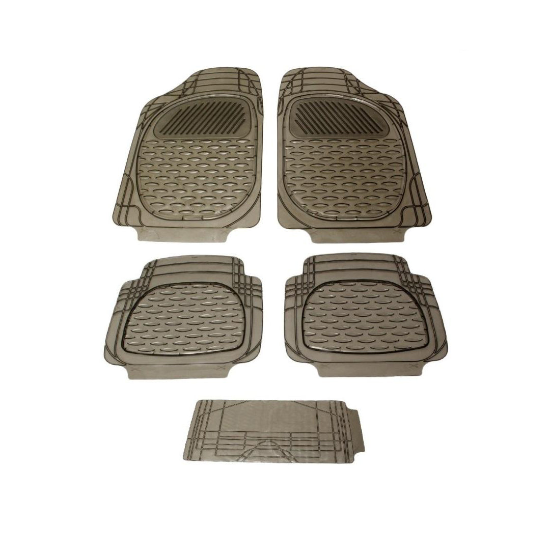 Car Floor Mat Pvc Material Universal Fitting  Standard Quality Smoke Pvc 05 Pcs/Set Poly Bag Pack  050