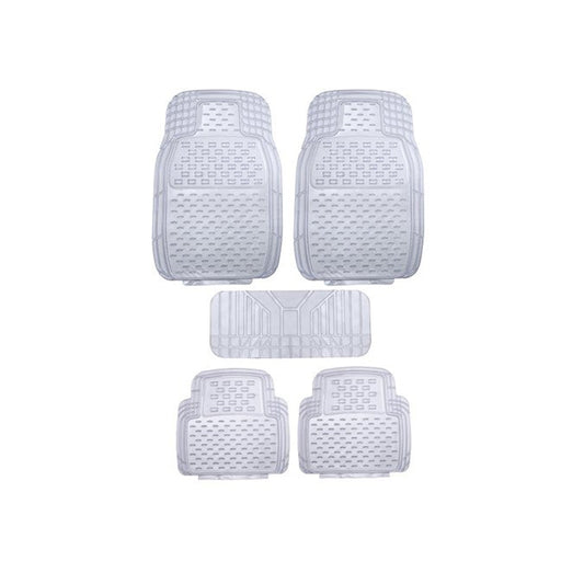 Car Floor Mat Pvc Material Universal Fitting  Standard Quality Clear Pvc 05 Pcs/Set Poly Bag Pack  Bubble Design #1023