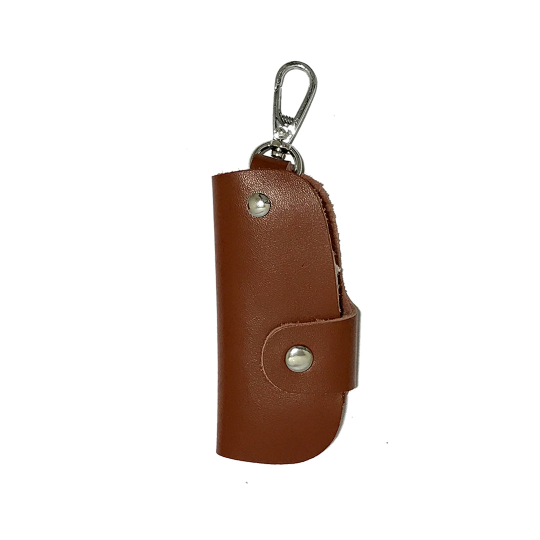 Car Key Chain Pouch/Button Type Without Logo  Brown Poly Bag Pack  (China)