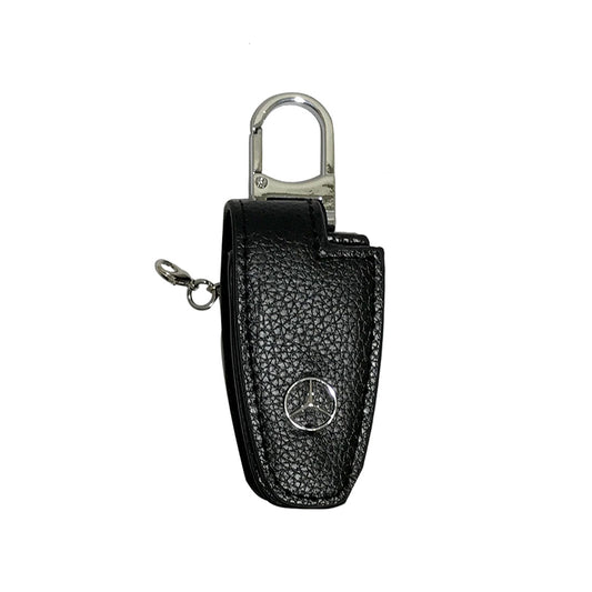 Car Key Chain Pouch Type Mercedese Benz Logo  Oval Shape Black Colour Box Pack (China)