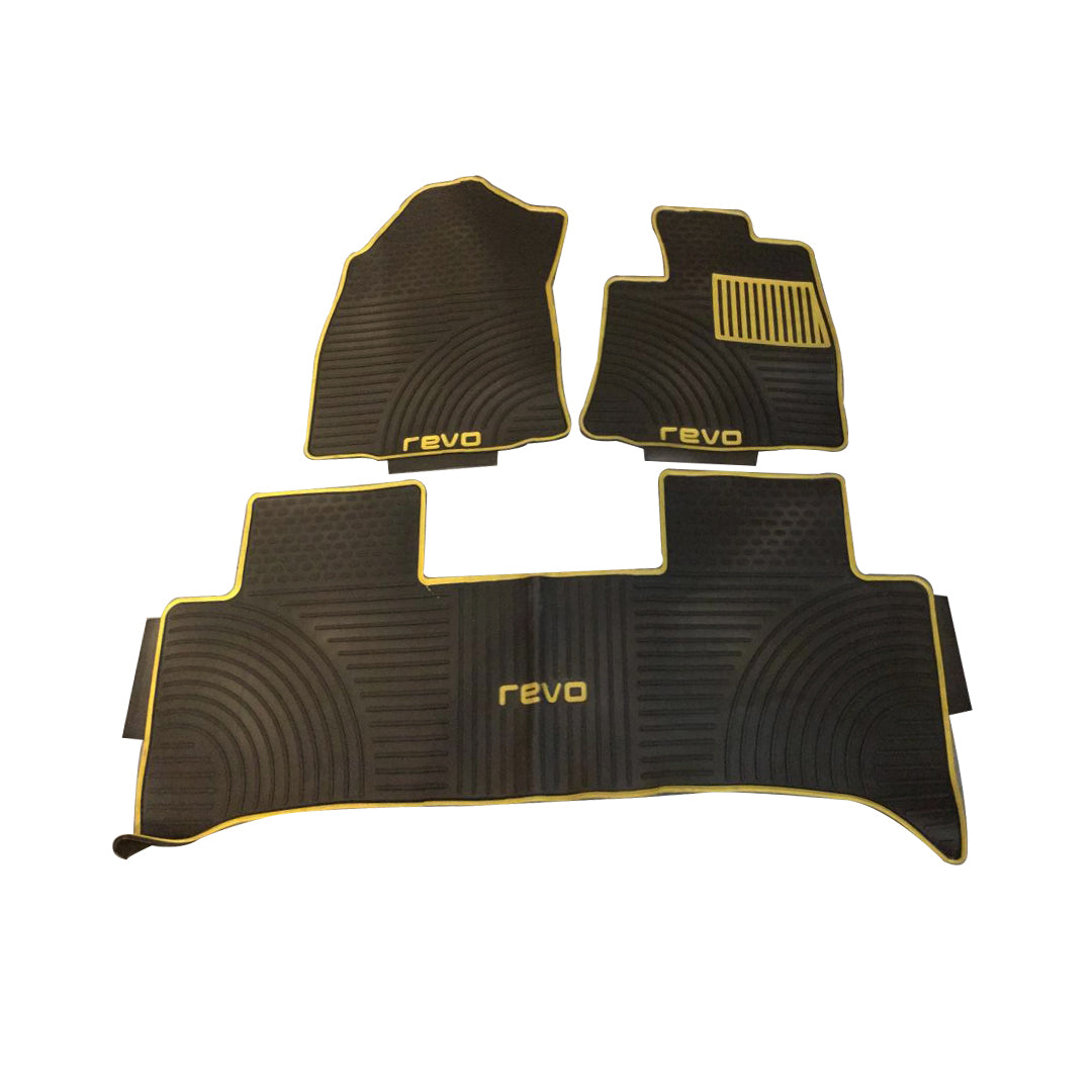 Car Floor Mat Silicone / Latex Material Oem Fitting Toyota Revo 2021 Smoke/Beige Revo Logo  03 Pcs / Set Poly Bag Pack  (China)