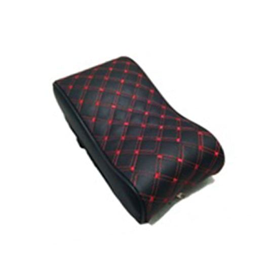 Car Arm Rest Cushion Pvc Material Black Pvc  Red Stitch 7D Design Poly Bag Pack  (Pakistan)