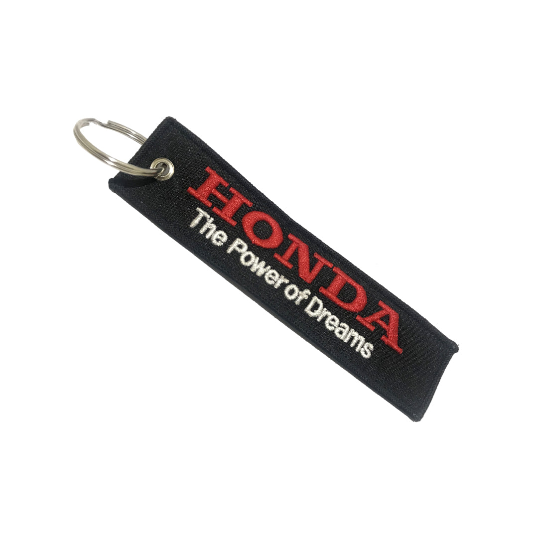 Car Key Chain Fabric With Logo Type  Honda Logo  Black Bulk Pack (China)